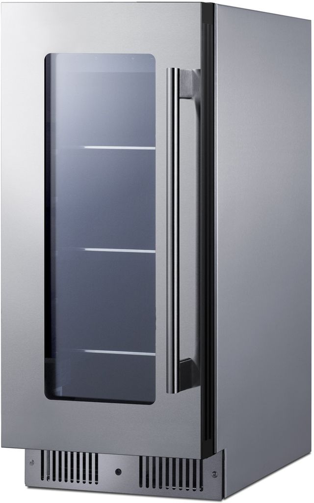 Summit® 15" 2.6 Cu. Ft. Stainless Steel Built-In Beverage Center -2