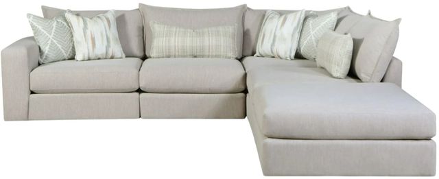 Fusion Furniture Charlotte 5-Piece Cremini Gray L-Shape Sectional-0