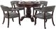 Steve Silver Co. Tournament 6-Piece Gray/Medium Cherry Dining Game Table Set-0