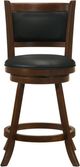 Coaster® Broxton 2-Piece Chestnut/Black Upholstered Swivel Counter Stools-2