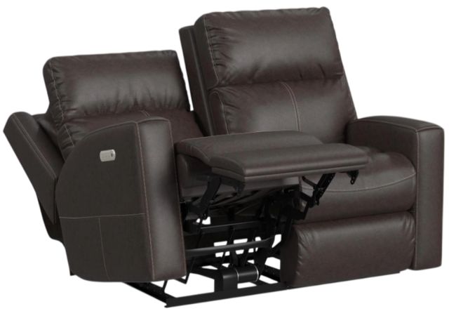 Flexsteel® Customizable Score Leather Power Reclining Loveseat with Power Headrests and Lumbar-1