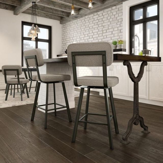 Amisco Customizable Brixton Swivel Bar Stool-1