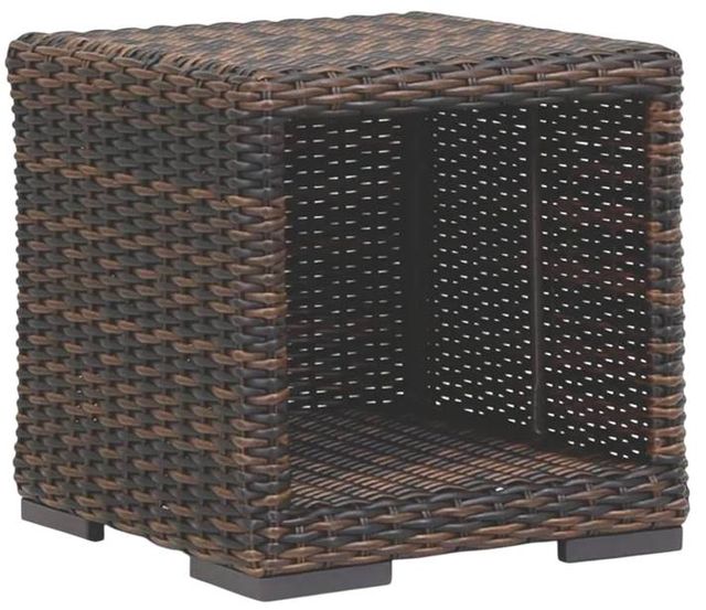 Sunset West Montecito Cognac Metal/Natural Materials/Resin Outdoor End Table-0