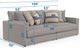 Jackson Furniture Trevor 4-Piece Nickel Small Spaced Sectional with Storage Ottoman-4