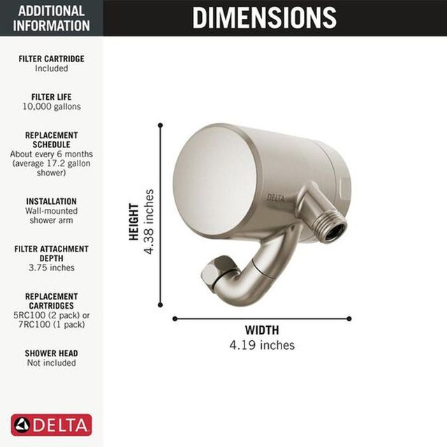 Delta Clarifi™ Stainless Premium Shower Filter Attachment-3
