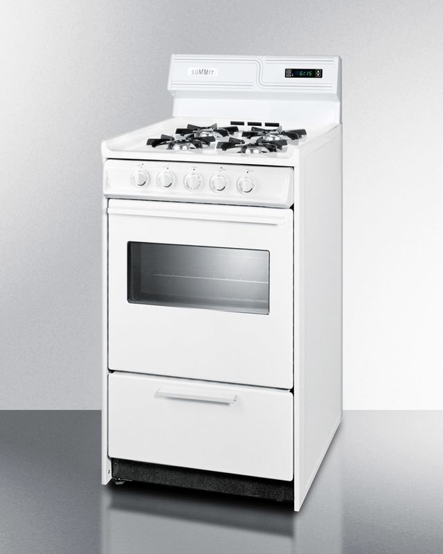 Summit® 20" White Freestanding Gas Range-2