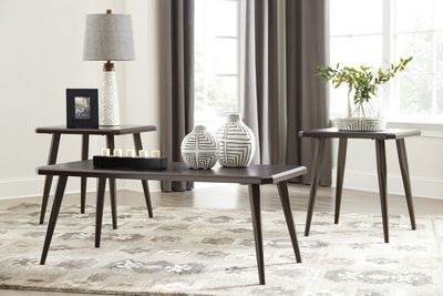 Signature Design by Ashley Fazani 3 Piece Dark Brown Occasional Table Set