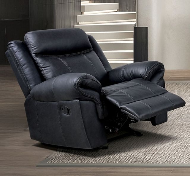 Furniture of America® Agata Black Glider Recliner-1