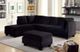 Furniture of America® Lomma Black Ottoman-1
