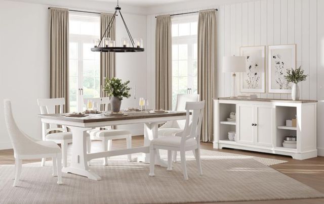 Magnussen Home® Kingston Whisper White/Cerused Nutmeg Credenza-1