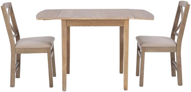 Linon Torino Gray Wash 3-Piece Drop Leaf Dining Table Set-3