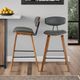 Armen Living Fox Gray/Walnut Counter Stool-2