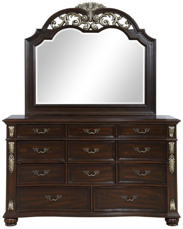 New Classic® Home Furnishings Maximus Madeira Dresser and Mirror-2