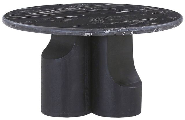 ACME Furniture Kinton Natural Marble Top Coffee Table with Black Mercana Base-0