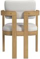 Elements International Portland Natural/Snow White Dining Chair-4