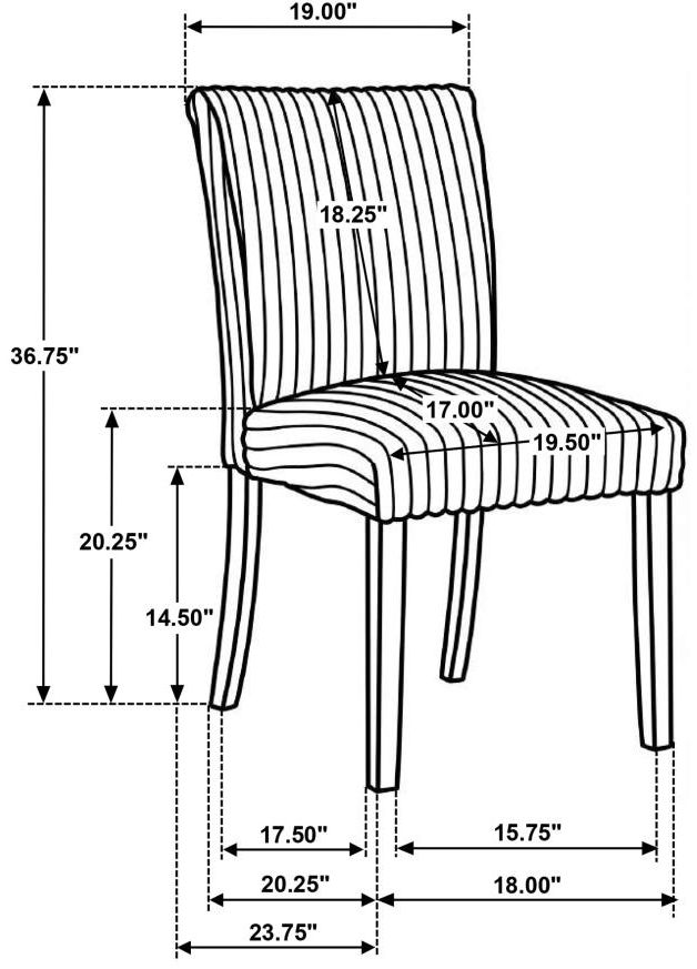 Coaster® Dermott 2-Piece Cream Upholstered Dining Side Chair Set-2