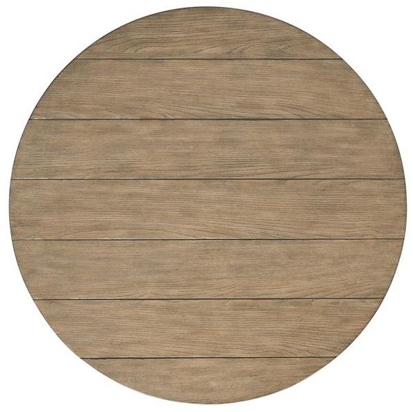 Riverside Furniture Barrington Antique Oak Round Coffee Table with Matte Black Base-2