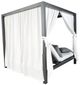 CabanaCoast® Customizable Muse Aluminum Outdoor Cabana Daybed Sling Roof with 3 Curtain-3