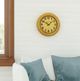 YHD Yellow Circular Iron Wall Clock-1