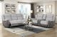 Homelegance® Harriette Gray Double Manual Reclining Loveseat with Center Console-1