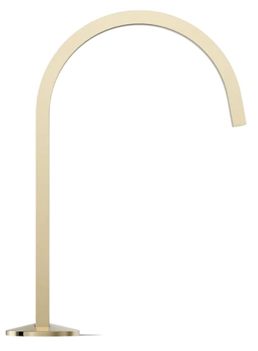 KOHLER® Components® Vibrant French Gold Bathroom Sink Faucet Spout with Ribbon Design-2