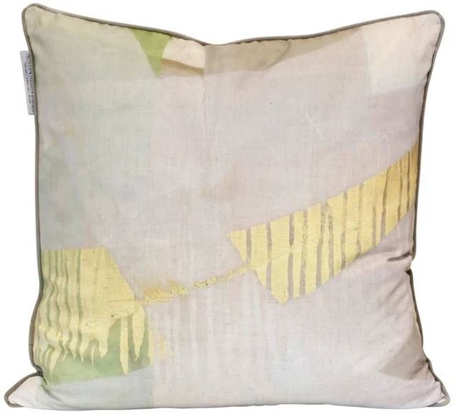 StyleCraft Austin Allen James Gold/White 24" Throw Pillow-0