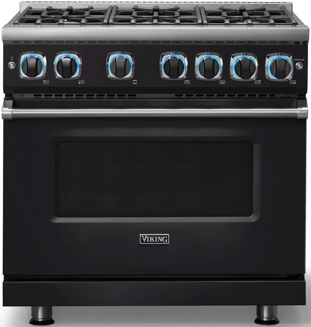 Viking® 7 Series 36" Onyx Pro Style Liquid Propane Gas Range-3