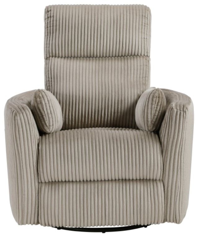 Homelegance® Traverse Taupe Manual Swivel Glider Recliner-2