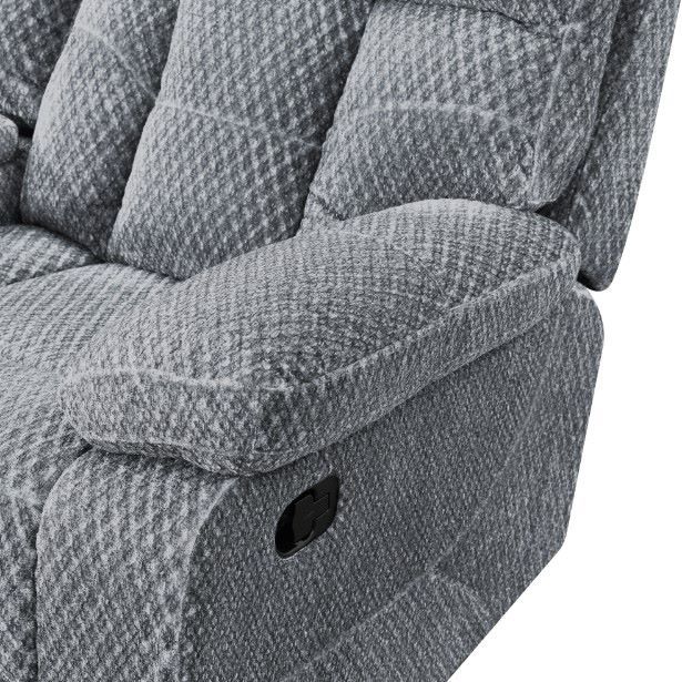 New Classic® Home Furnishings Bravo Stone Gray Manual Glider Recliner-3