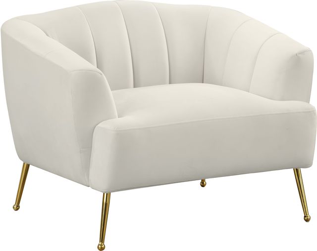 Meridian Furniture Tori Cream Velvet Chair-0