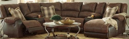 Signature Design by Ashley® Nantahala 7-Piece Coffee Reclining Right-Arm Facing Sectional and Chaise-0