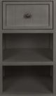 StyleCraft Vintage Gray 1-Drawer Side Table with Shelves-1