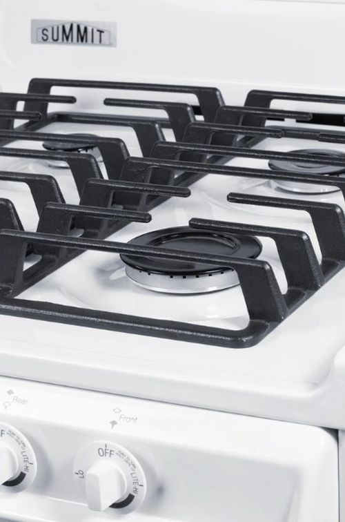 Summit® 24” White Freestanding Gas Range with Glass Window-4