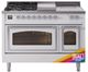 Ilve® Nostalgie II Noblesse 48'' Custom RAL Color Pro Style Dual Fuel Range with Chrome Trim-0