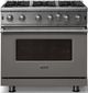 Viking® 5 Series 36" Damascus Gray Pro Style Natural Gas Range-3