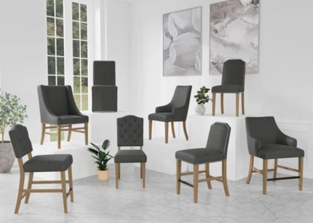 Riverside Furniture Mix-N-Match 2-Piece Slate Clipped Top Upholstered Dining Counter Stool Set-1
