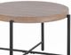 Sunny Designs™ Durango Weathered Brown Round End Table with Black Metal Base -3