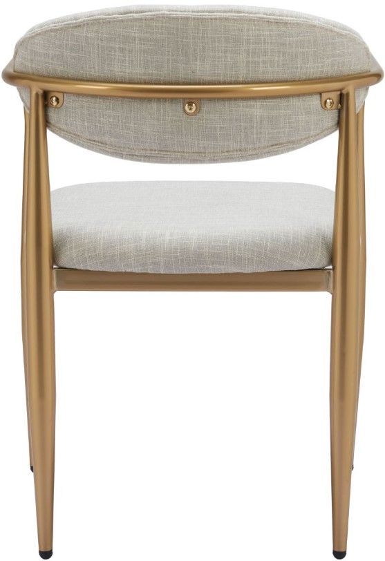Zuo® Modern Zens 2-Piece Gold/Quill Gray Dining Arm Chair Set-3