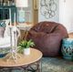 CordaRoy's® Original Coffee Faux Leather Queen Bean Bag Chair-3
