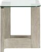 Magnussen Home® Bartlett Glass Top Rectangular End Table with Smokey Pine Base-2