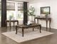Homelegance® Balthasar Marble Top Cocktail Table with Cherry Base-1