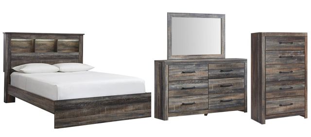 Signature Design by Ashley® Drystan 4-Piece Multi Queen Bookcase Bed Set-0