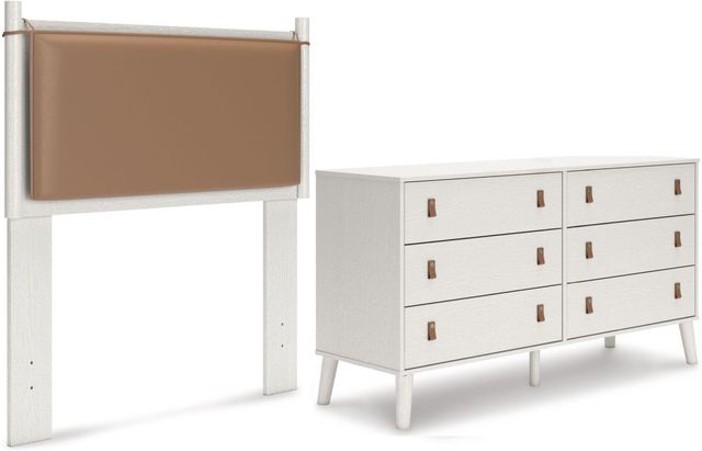 Signature Design by Ashley® Aprilyn 2-Piece White Twin Panel Headboard Set-0