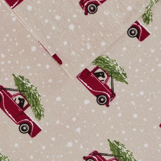 Olliix by Woolrich Flannel Tan Cars Full Cotton Sheet Set-1