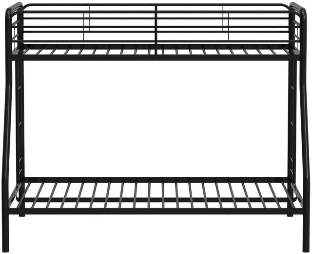 Coaster® Carson Glossy Black Metal Twin Over Full Bunk Bed-1