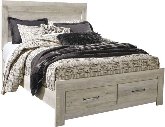 Signature Design by Ashley® Bellaby 2-Piece Whitewash Queen Storage Platform Bed Set-1