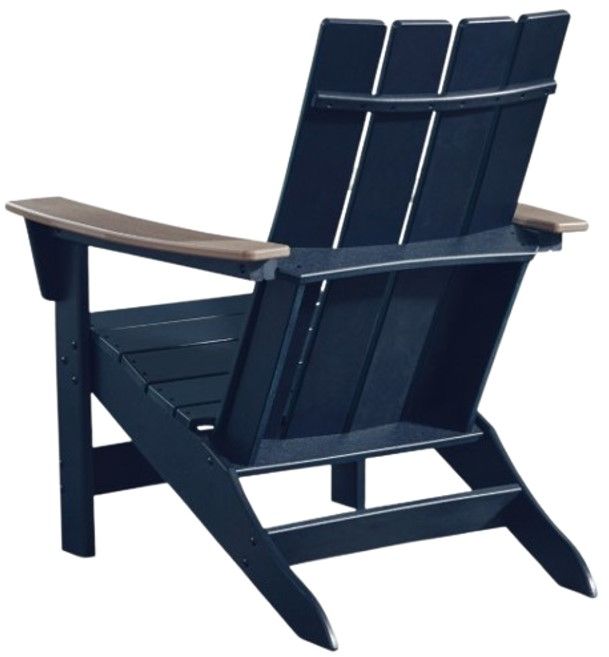 Signature Design by Ashley® Mabry Shores Driftwood/Navy Blue Aluminum Outdoor Adirondack Chair-3