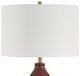 Uttermost® Gourd Burgundy Table Lamp with Antique Brass Accent-4