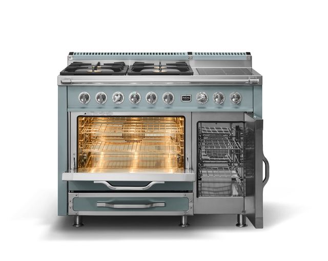 Viking® Tuscany 48" November Sky Pro Style Dual Fuel Range with 2 Induction-1