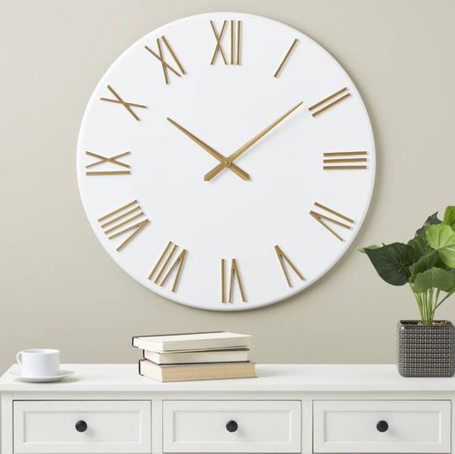 Deco Marche Gold/White Wall Clock-4